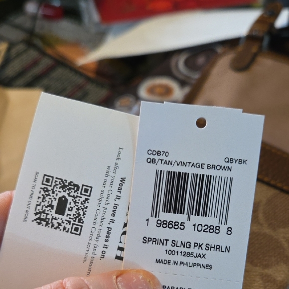 Coach Brown and Tan Shearling Crossbody Bag - Picture 2 of 16